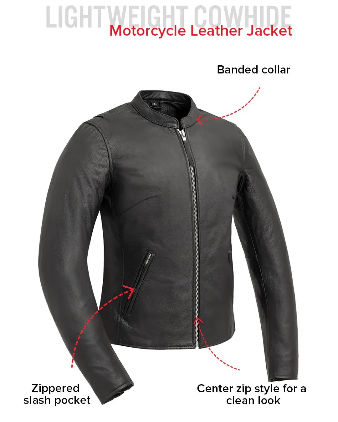 Flashback - Women's Motorcycle Leather Jacket - First Manufacturing Company - Flyclothing LLC
