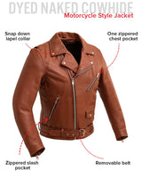 Fillmore Men's Motorcycle Leather Jacket - First Manufacturing Company - Flyclothing LLC