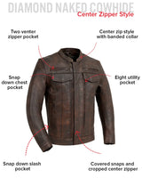 Raider Men's Motorcycle Leather Jacket - First Manufacturing Company - Flyclothing LLC