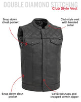 FMCo Men's Signature Leather Vest - First Manufacturing Company - Flyclothing LLC