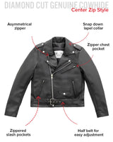 Cassandra - Women's Vegan Leather Motorcycle Jacket - First Manufacturing Company - Flyclothing LLC