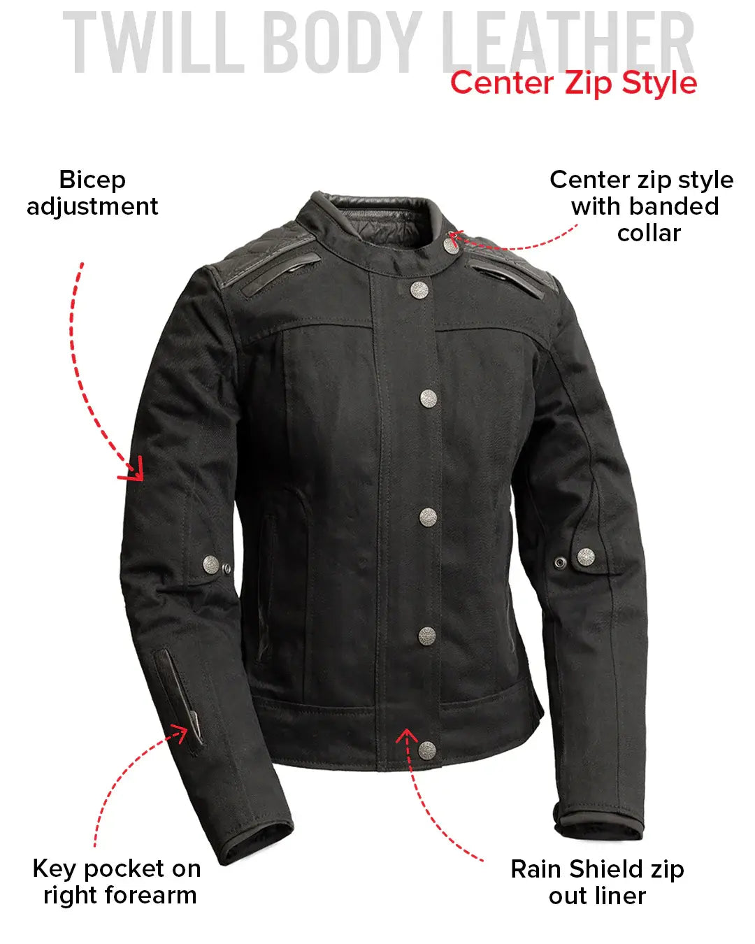 Diamond Back - Women's Motorcycle Jacket - First Manufacturing Company - Flyclothing LLC