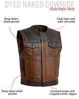 Lowside Gunner Men's Perforated Leather Vest - First Manufacturing Company - Flyclothing LLC