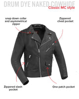 Arnold Men's Motorcycle Leather Jacket - First Manufacturing Company - Flyclothing LLC