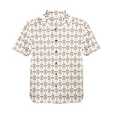 Baha Ranch White Aztec Hawaiian Shirt Made in America