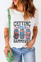 Graphic Round Neck Short Sleeve T-Shirt - Trendsi - Flyclothing LLC