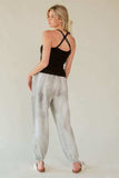 Davi & Dani Rhinestone Elastic Waist Joggers - Trendsi - Flyclothing LLC