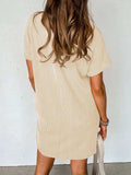 Round Neck Short Sleeve Mini Dress - Trendsi - Flyclothing LLC