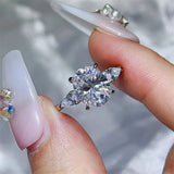 3 Carat Moissanite 925 Sterling Silver Ring - Trendsi