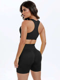 Scoop Neck Wide Strap Top and Shorts Active Set - Trendsi - Flyclothing LLC