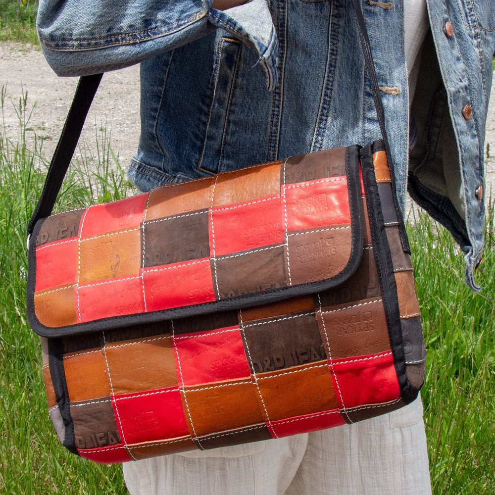 Leather Reclaimed Label Butler Bag - Beaurer Creations - Flyclothing LLC