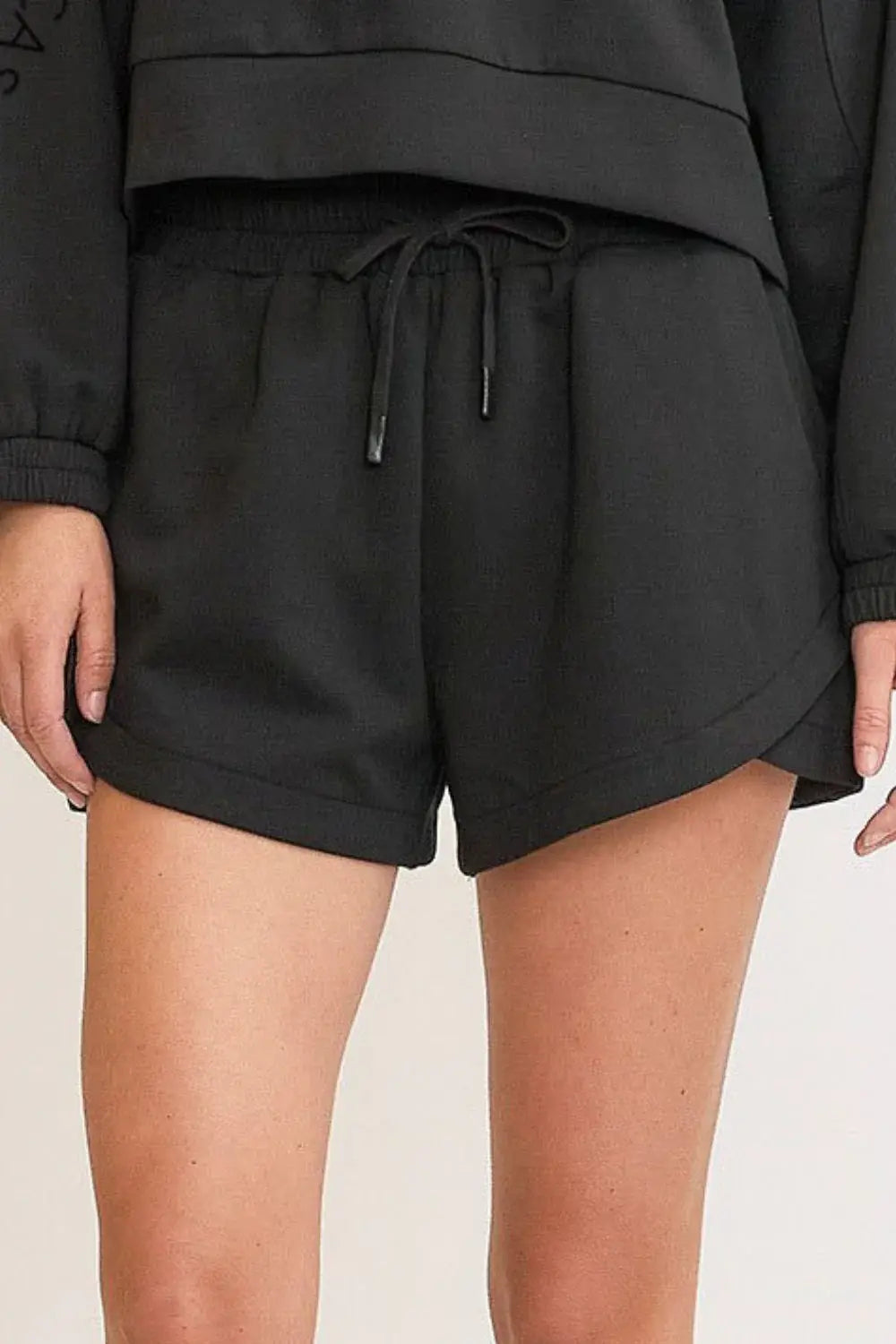 Umgee Full Size Drawstring Sweatshorts with Pockets Plus Size - Trendsi - Flyclothing LLC