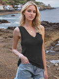 Tie Shoulder V-Neck Sweater Vest - Trendsi