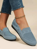 Mesh Round Toe Flat Slip-Ons - Trendsi - Flyclothing LLC