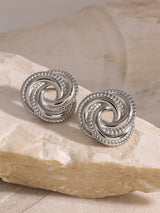 Stainless Steel Volution Stud Earrings - Trendsi - Flyclothing LLC