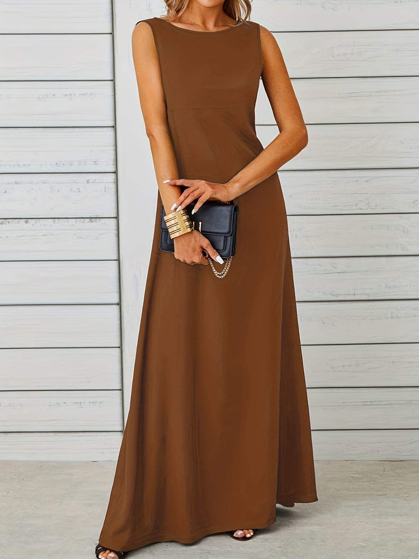 Sleeveless Flowy Maxi Dress - Trendsi - Flyclothing LLC