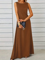 Sleeveless Flowy Maxi Dress - Trendsi - Flyclothing LLC