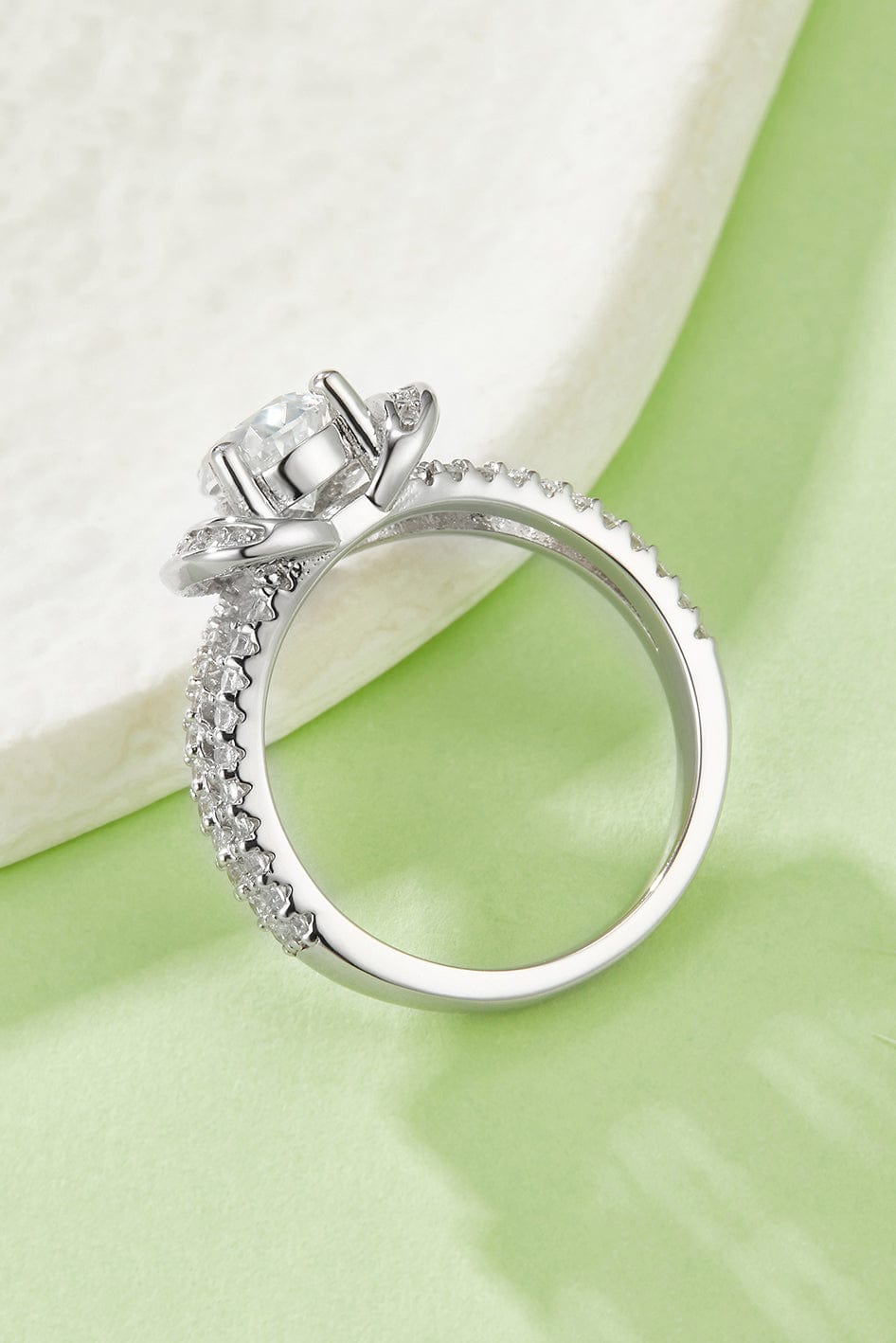 1 Carat Moissanite 925 Sterling Silver Heart Ring - Trendsi