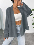 Open Front Dropped Shoulder Cardigan - Trendsi - Flyclothing LLC