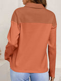 Long Sleeve Thermal Knit Polo Top - Trendsi - Flyclothing LLC
