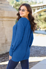 Basic Bae Full Size Ribbed Round Neck Long Sleeve Knit Top - ShopBasicbae - Flyclothing LLC