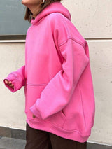 Pocketed Dropped Shoulder Long Sleeve Hoodie - Trendsi - Flyclothing LLC