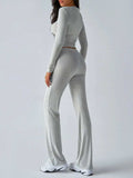 Devine Round Neck Long Sleeve Top and Drawstring Pants Set - Trendsi - Flyclothing LLC