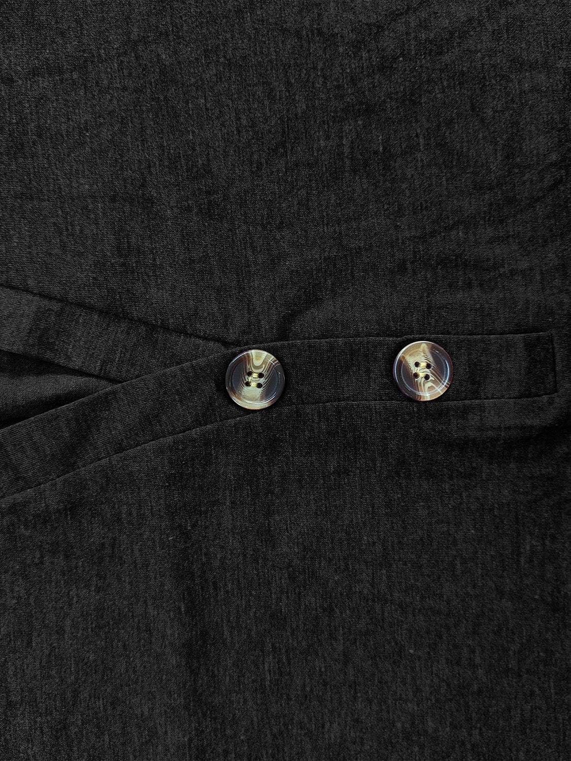 Full Size Notched Long Sleeve T-Shirt - Trendsi - Flyclothing LLC
