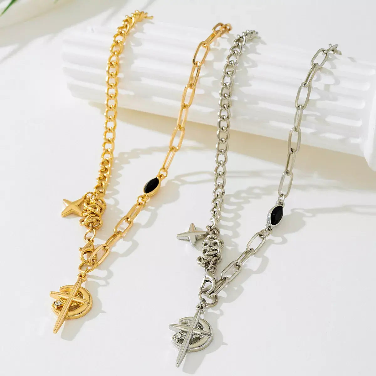 18K Gold-Plated Cross Pendant Necklace - Trendsi - Flyclothing LLC