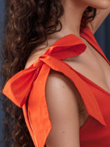 V-Neck Tie Shoulder Tank - Trendsi - Flyclothing LLC