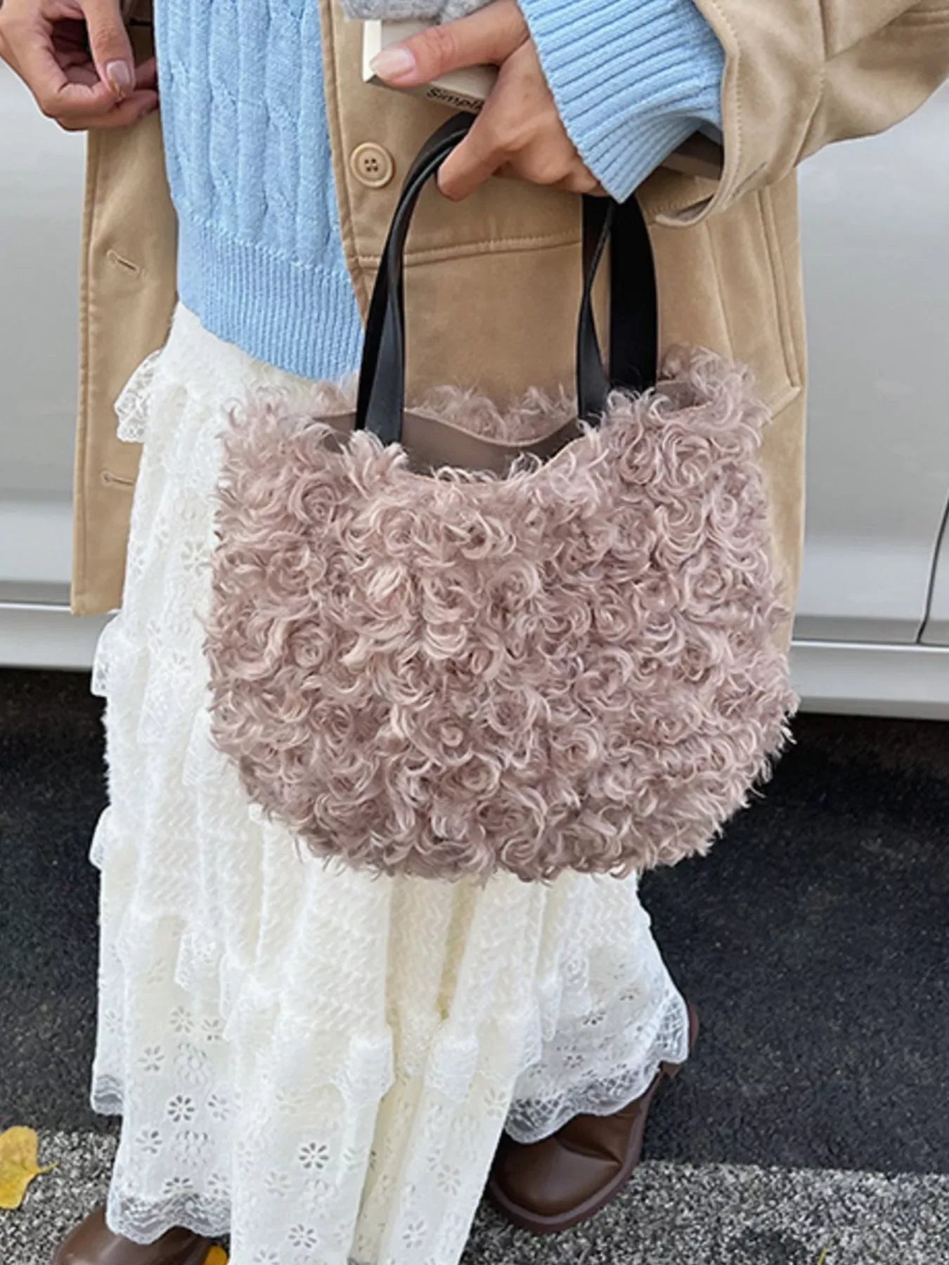 Lightweight Fluffy Handbag - Trendsi - Flyclothing LLC