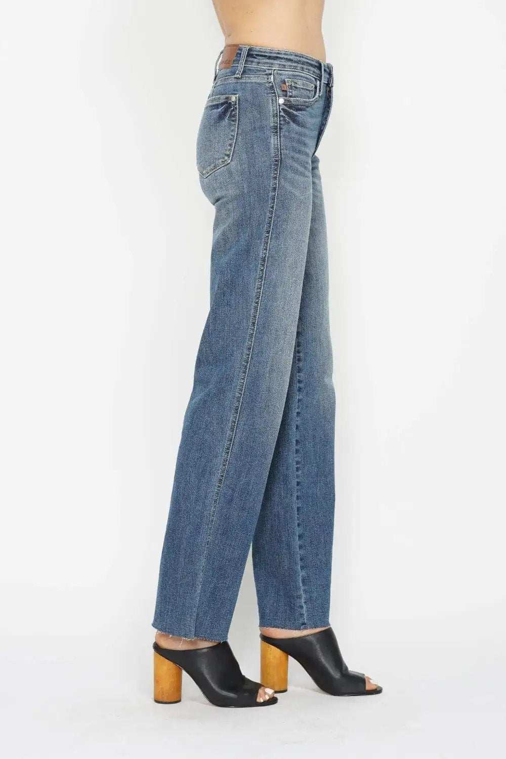 Judy Blue Full Size Tummy Control Straight Jeans - Trendsi - Flyclothing LLC