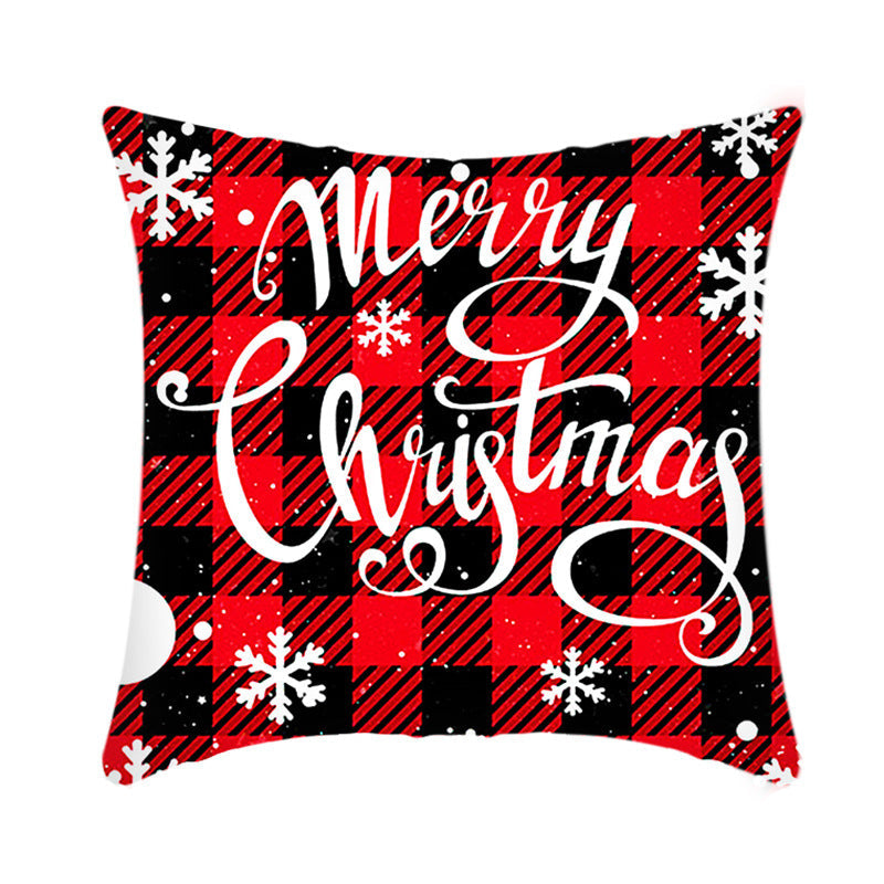 Merry Christmas Cushion Cover 45cm Elk Santa Claus Short Plush Sofa Pillow Cover Home Decor Pillowcase Christmas Decoration - My Store - Flyclothing LLC