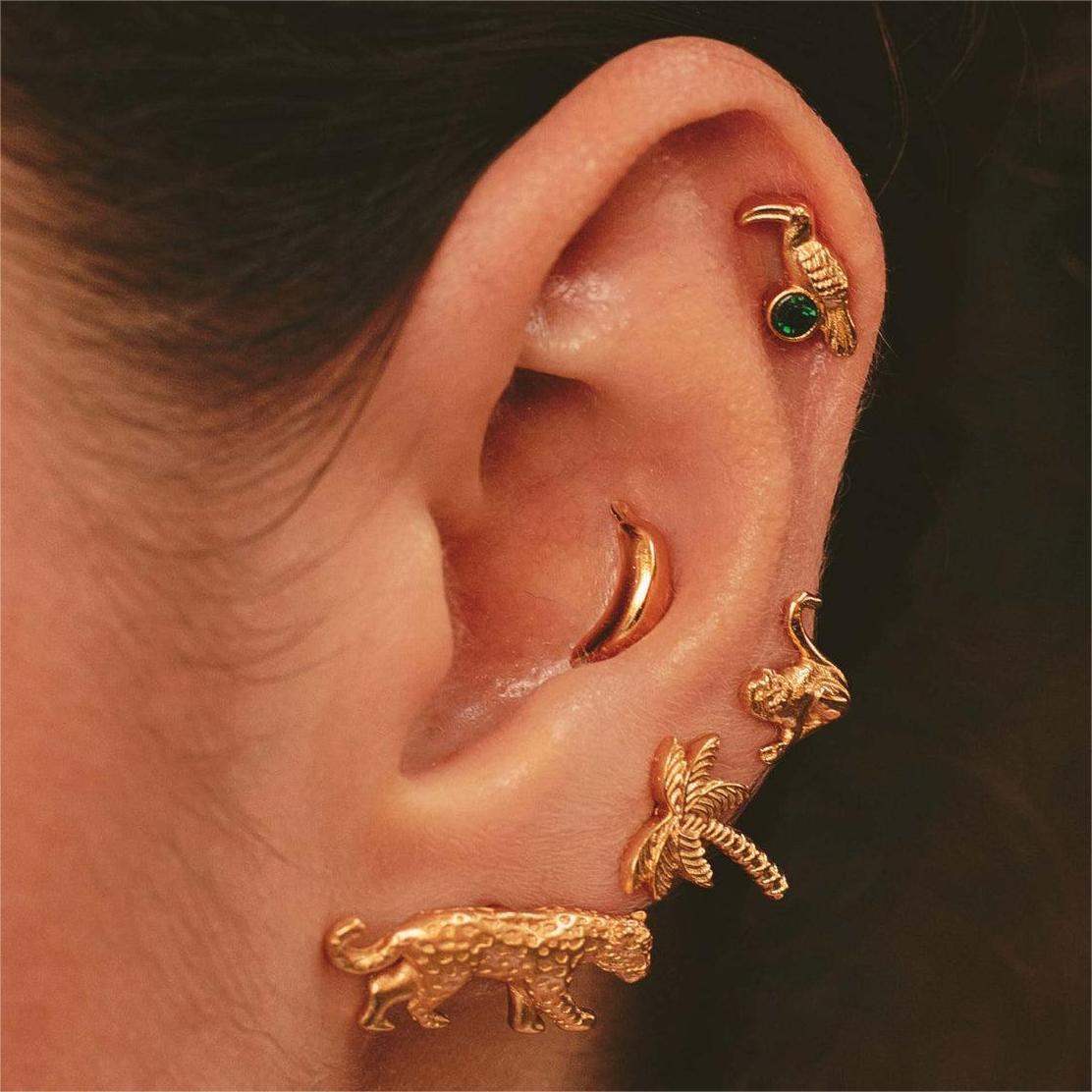 Fashionable And Cute Stainless Steel 18K Gold-plated Earrings - My Store - Flyclothing LLC