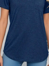 Johnny Collar Short Sleeve Top - Trendsi - Flyclothing LLC