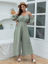 Spaghetti Strap Wide Leg Jumpsuit - Trendsi - Flyclothing LLC