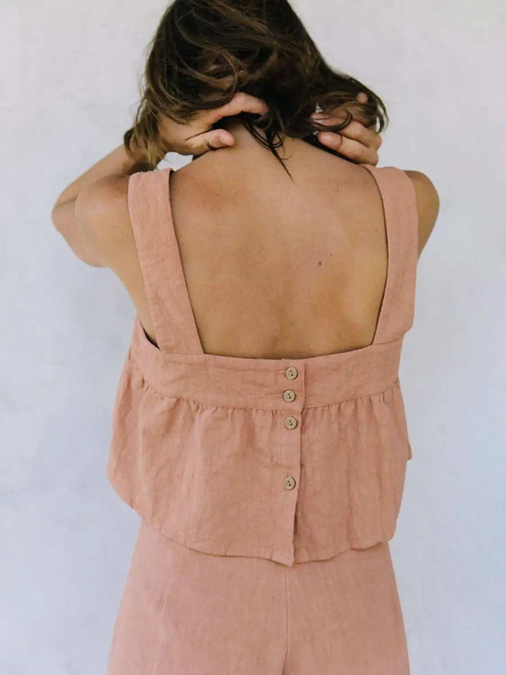 Square Neck Wide Strap Top and Pants Set - Trendsi - Flyclothing LLC