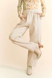 Davi & Dani Drawstring Wide Leg Sweatpants - Trendsi
