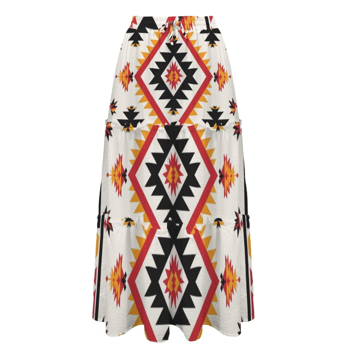 Baha Ranch San Antonio Aztec Tiered Prairie Maxi Skirt - Baha Ranch Western Wear - Flyclothing LLC