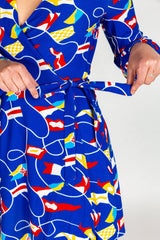 The Nauti Buoy | Nautical Wrap Dress - Shinesty