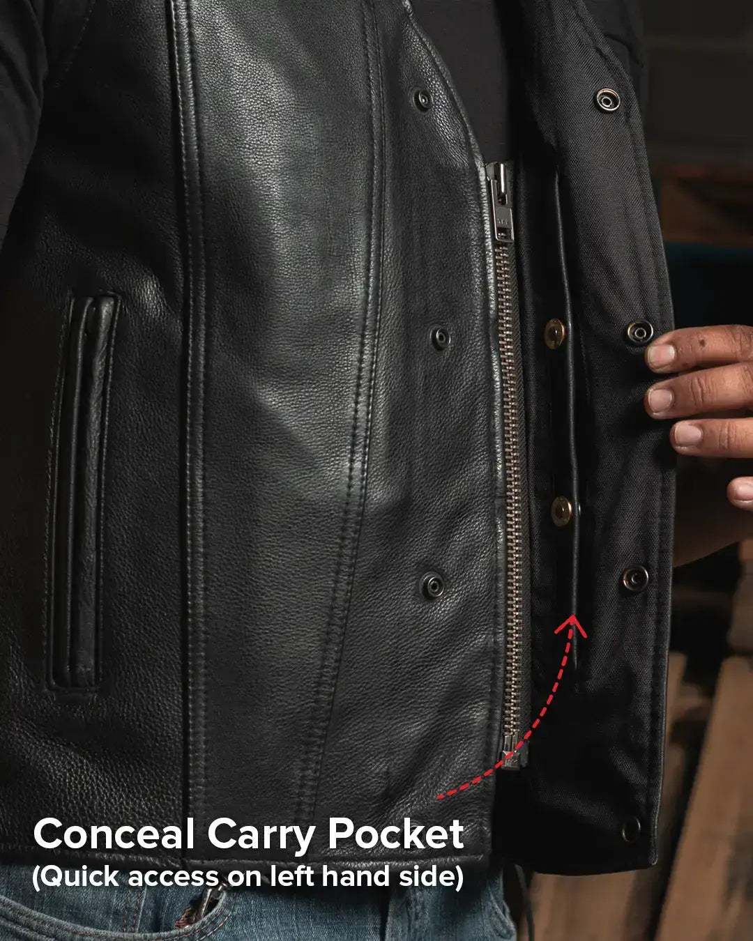 Gambler Men's Motorcycle Leather Vest - First Manufacturing Company - Flyclothing LLC