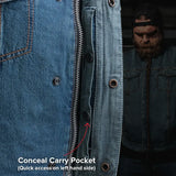 No Limit - Men's Motorcycle Denim Vest - First Manufacturing Company - Flyclothing LLC