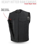 Fairfax V2 Men's Motorcycle Canvas Vest - First Manufacturing Company - Flyclothing LLC