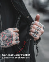Raider Men's Motorcycle Leather Jacket - First Manufacturing Company - Flyclothing LLC
