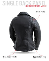 Bloom - Women's Motorcycle Leather Jacket - First Manufacturing Company - Flyclothing LLC
