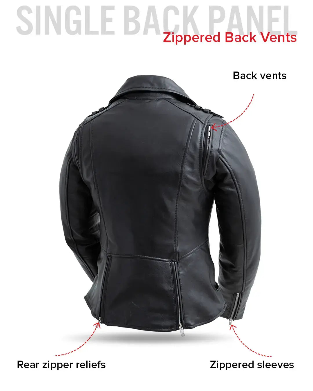 Bloom - Women's Motorcycle Leather Jacket - First Manufacturing Company - Flyclothing LLC