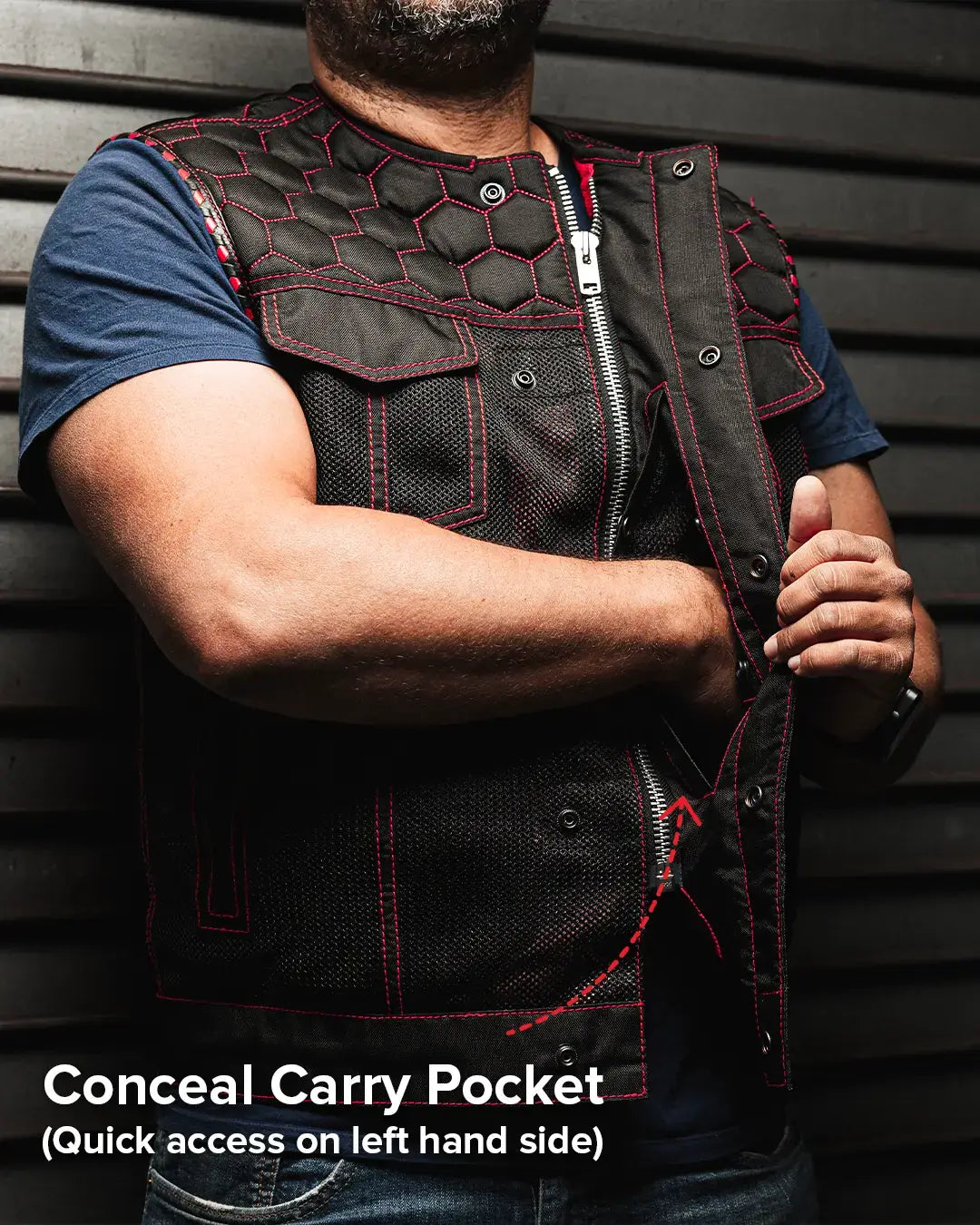 Hornet Moto Mesh Men's Club Style Vest - First Manufacturing Company - Flyclothing LLC