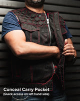 Hornet Moto Mesh Men's Club Style Vest - First Manufacturing Company - Flyclothing LLC