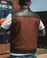 Gunner Men's Leather Motorcycle Vest (Limited Edition) - First Manufacturing Company - Flyclothing LLC