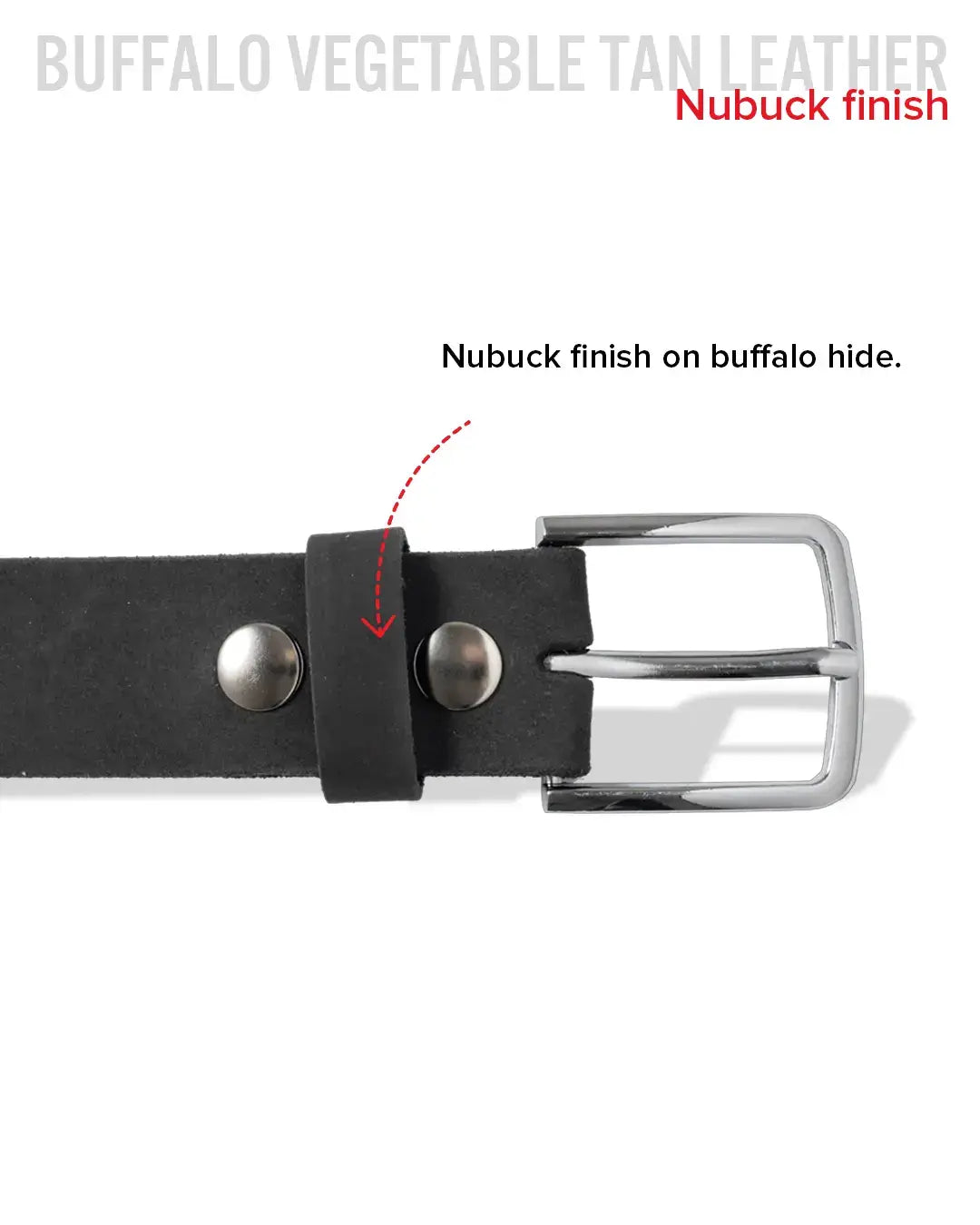 Gunmetal Nubuck Belt - First Manufacturing Company - Flyclothing LLC